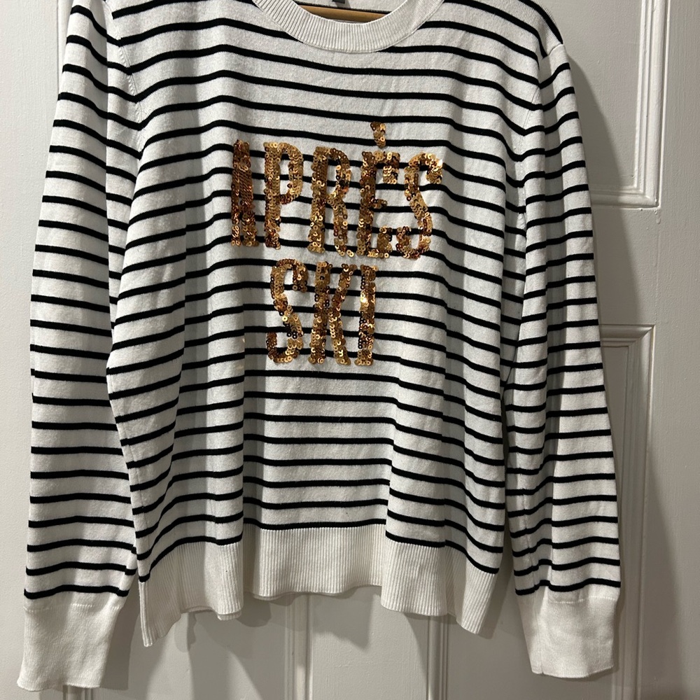 Marled Striped Après Ski Sweater sz XL